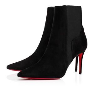 Christian Louboutin Chelsea Chick Bootie (in Black Suede)